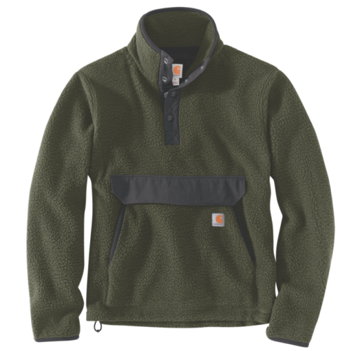 carhartt 104991 relaxed fit fleece pullover basil heather g73 2nd