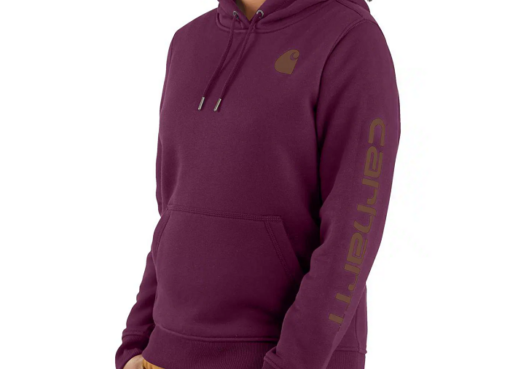 carhartt ladies sleeve logo hoodie 102791 v65