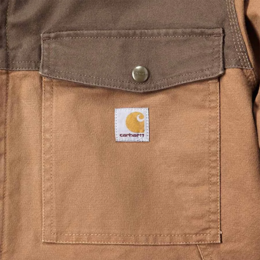 carhartt montana duck insulated jacket 106432 pocket brown coffee