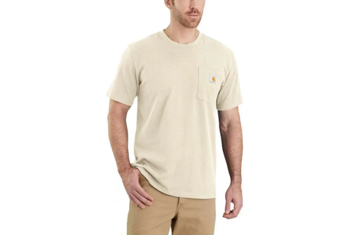 carhartt pocket t shirt 103296 oat milk a16