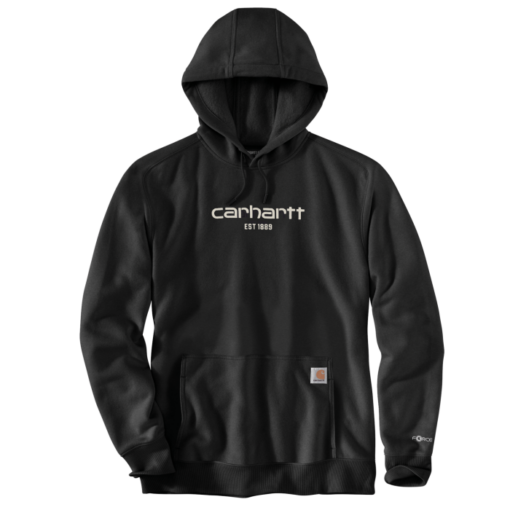 carhartt force rf lightweight hoodie 105569 black blk