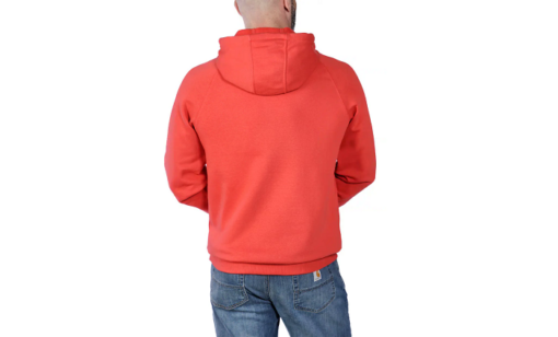 carhartt force rf lightweight hoodie 105569 red barn r83 back