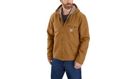 carhartt sherpa lined washed duck jkt 104392 brown